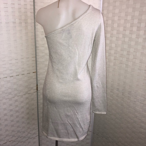 NWT BCBGMAXAZRIA asymmetric mini dress Sz M - Picture 2 of 4